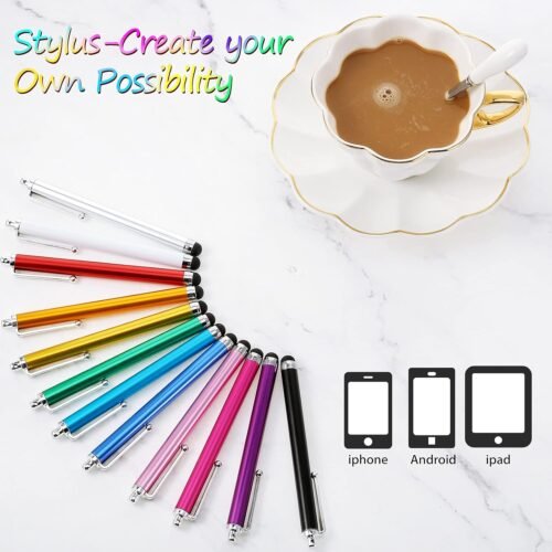 Outus 36 Pcs Stylus Pen for Universal Capacitive Touch Screens Devices, Stylus Pen Compatible with Tablet for Classroom Travel Olders Friendly(Multicolor) - 이미지 2
