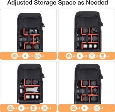 "Ultimate Photography Adventure: MOSISO DSLR Backpack with Laptop Sleeve, Tripod Holder & Rain Protection in Sleek Space Gray" - 이미지 3