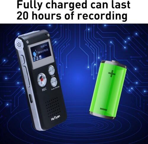 Digital Voice Recorders 8GB Audio Recorder Voice Activated Recorder for Lectures, Meetings, Interviews Recording Device with Microphone USB Cable, MP3 Player (8GB - 이미지 5