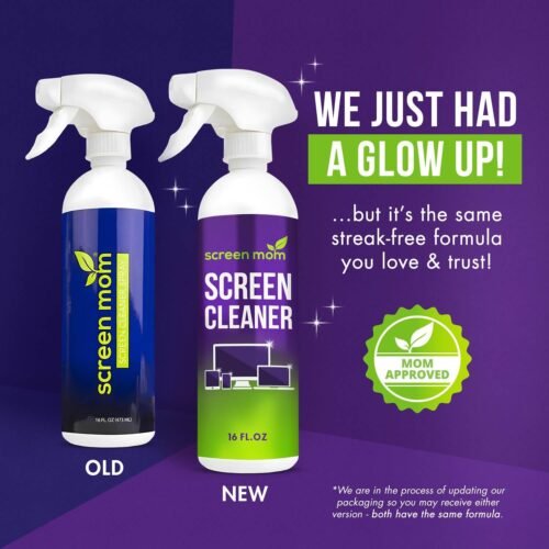 Screen Mom Screen Cleaner Spray and Microfiber Cloth 16oz Screen Cleaner Spray and Wipe for TV, Laptop, Computer, Phone, iPad, Car Screen Cleaning Kit Electronic Cleaner Spray - 이미지 2