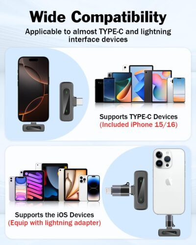 "Capture Crystal Clear Sound: PoP Voice Wireless Lavalier Mic for Ultimate Vlogging on iPhone, iPad & Android!" - 이미지 5