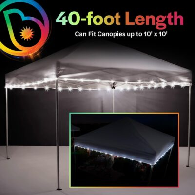 Radiant LED Canopy Lights: Elevate Your Outdoor Experience with 40ft of Brilliant Illumination for 10x10 Tents! - 이미지 3