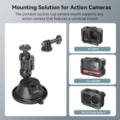 "Ultimate Adventure Mount: Double-Layer Suction Cup for GoPro, DJI, and Insta360 – 360° Flexibility for All Your Epic Moments!" - 이미지 2