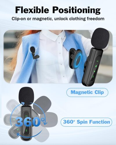 "Capture Crystal Clear Sound: PoP Voice Wireless Lavalier Mic for Ultimate Vlogging on iPhone, iPad & Android!" - 이미지 2