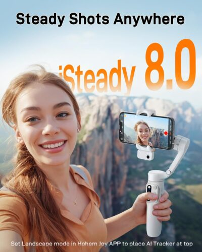 "Unleash Your Creativity: Hohem iSteady V3 Gimbal Stabilizer for iPhone with Magnetic AI Tracker and Built-in Extension!" - 이미지 3