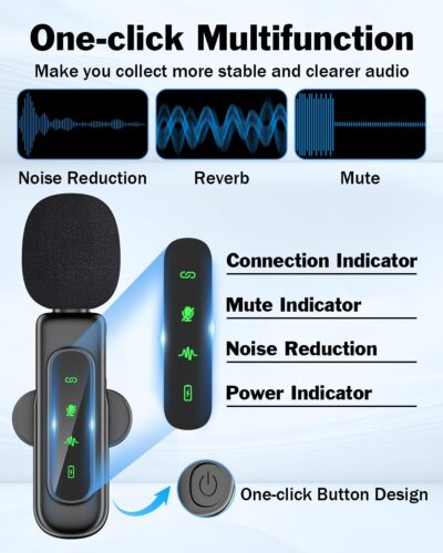 "Capture Crystal Clear Sound: PoP Voice Wireless Lavalier Mic for Ultimate Vlogging on iPhone, iPad & Android!" - 이미지 4