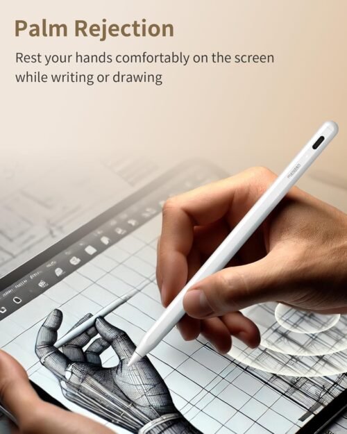 Metapen Pencil A8 for Apple iPad 2018-2025, (2X Faster Charge), Tilt Sensitivity, Pixel Precision, Stylus Pen for iPad 11/10/9/8/7/6th Gen, Pro 12.9/11/13-inch M4, Air 3/4/5/M2/M3, Mini 5/6th, White - 이미지 7