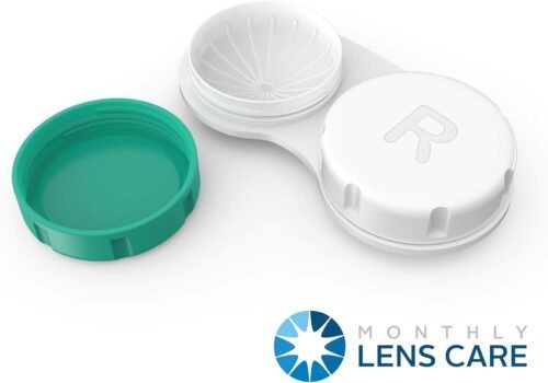 Contact Lens Cases 12 Pack. One Year Bulk Supply. Protect Your Eyes by Changing Your Lens Case Monthly (Green) - 이미지 2