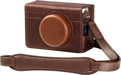 Elevate Your FUJIFILM X100VI: Premium Leather Case Kit with Half Cover, Flip Top, and Stylish Shoulder Strap - 이미지 9