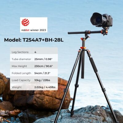 K&F Concept 90-Inch Ultra-Sturdy Tripod: Your Ultimate Travel Companion for Stunning Overhead Shots! - 이미지 2