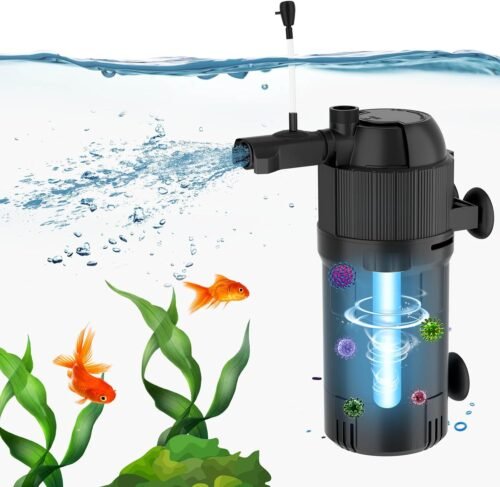 Revolutionize Your Aquarium: 5-in-1 UV Filter & Pump for Crystal Clear Water!