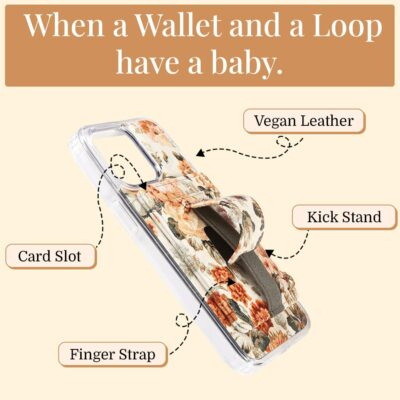 Chic & Functional: Walli Aesthetic Magnetic Wallet Case for iPhone 14 Plus – Stylish Card Holder with Kickstand & Finger Strap! - 이미지 2