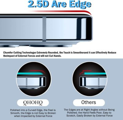 "Ultimate Protection: QHOHQ Triple Pack Screen and Camera Lens Shields for iPhone 14/13 – Unmatched Clarity and Toughness!" - 이미지 3