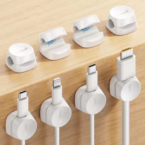 Lamicall’s Whimsical Spring Cord Keeper: Stylish Desk and Car Organizer for Tangle-Free Wires!