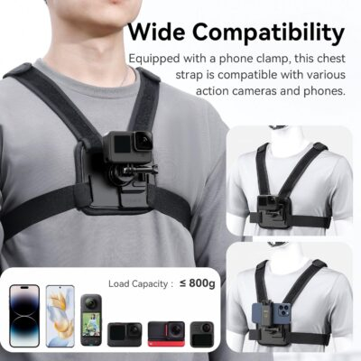 "Versatile POV Chest Harness: Switch Between Vertical and Horizontal for Ultimate Action Shots with GoPro, DJI, Insta360, and Smartphones!" - 이미지 5