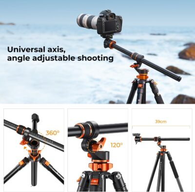 K&F Concept 90-Inch Ultra-Sturdy Tripod: Your Ultimate Travel Companion for Stunning Overhead Shots! - 이미지 3