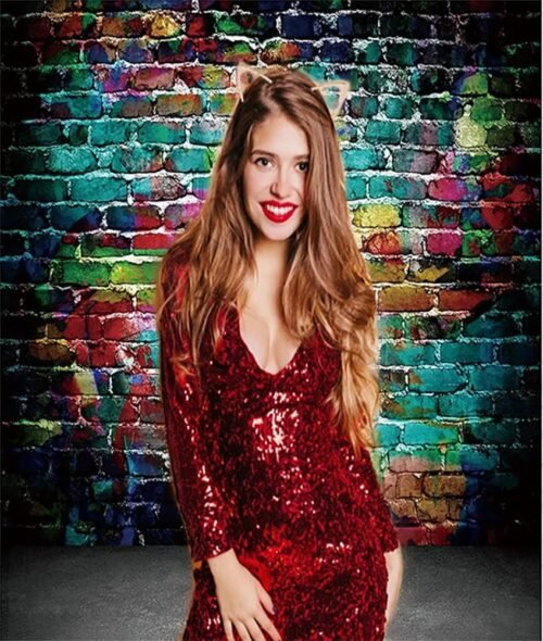 Vibrant Urban Vibes: 5x7 ft Vintage Brick & Cement Studio Photography Backdrop - 이미지 5