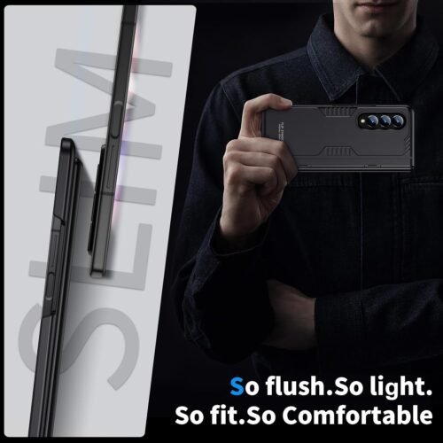 "Elevate Your Style: All-in-One Slim Case with Hidden Kickstand & Wireless Charging for Samsung Z Fold 3" - 이미지 4