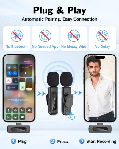 "Capture Crystal Clear Sound: PoP Voice Wireless Lavalier Mic for Ultimate Vlogging on iPhone, iPad & Android!" - 이미지 6
