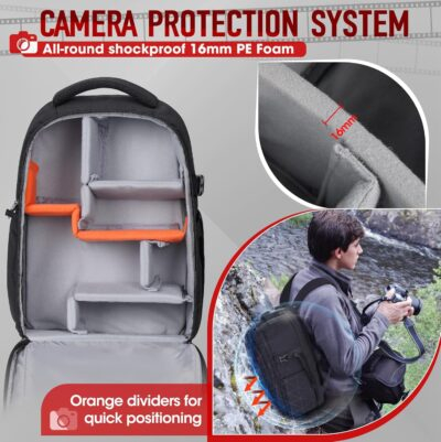 "Ultimate RAINSMORE DSLR Backpack: Your Stylish and Secure Photography Companion" - 이미지 4