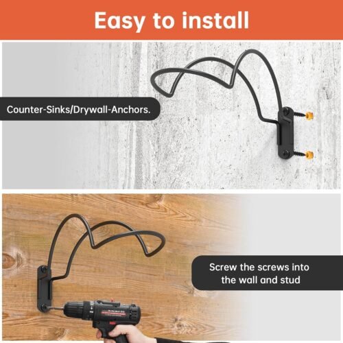 2 PCS Wall Mounted Helmet Rack Roma Helmet Holder Hook Multifunctionnal Metal Rack for Hats Mask Wall Mount Bracket Storage Display Rack with Screws for Equestrian Motorcycle Baseball Rugby Helmetet - 이미지 4