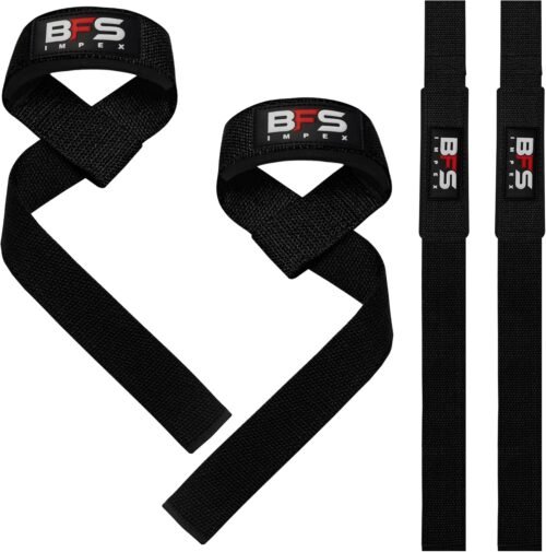 Lifting Straps for Weightlifting, Weightlifting Cotton Straps with Neoprene Padding for Men women Gym Wrist Straps for Bodybuilding powerlifting, Strength Training and Deadlifting - 이미지 7