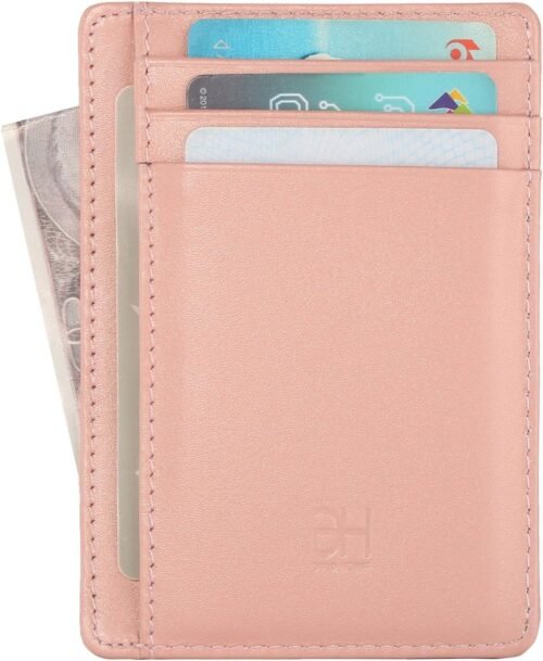 Chic RFID-Blocking Leather Wallet: Your Stylish Minimalist Companion for Women