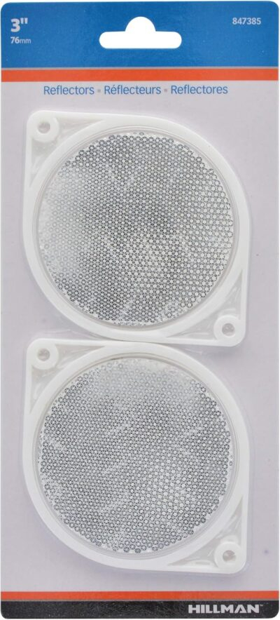 Shine Bright: Hillman 3" Clear Adhesive Reflector Set - 2 Pack! - 이미지 2