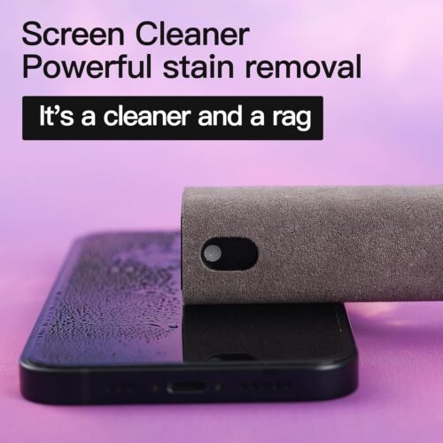 Touchscreen Screen Cleaner Kit 2 Pcs, Phone, Tablet and Car Screen Cleaner, Two in One Spray and Microfiber Cloth(Grey&Pink) - 이미지 5