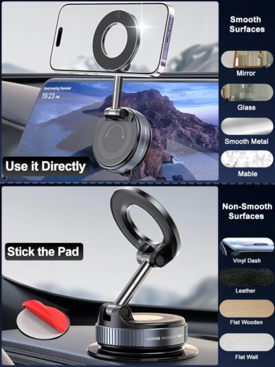 Revolutionary 360° Magnetic Phone Mount: Your Ultimate Hands-Free Solution for Cars, Gyms, and More! - 이미지 3