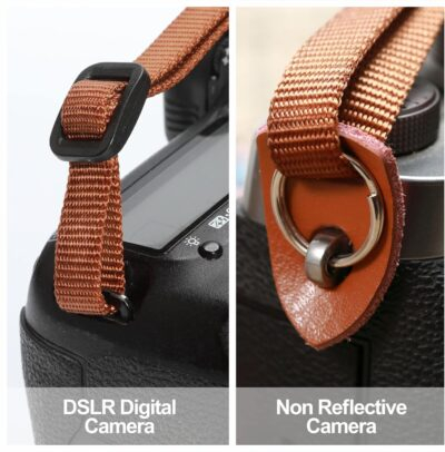 "Embrace Elegance: The Mystic Green Embroidered Camera Strap with Luxe Cowhide Accents for Every Photographer" - 이미지 3