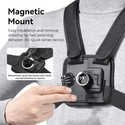 "Versatile POV Chest Harness: Switch Between Vertical and Horizontal for Ultimate Action Shots with GoPro, DJI, Insta360, and Smartphones!" - 이미지 4
