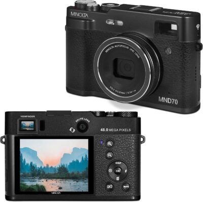 Capture Time: The Minolta 48MP Retro Digital Camera with 5K Video & Smart Features
