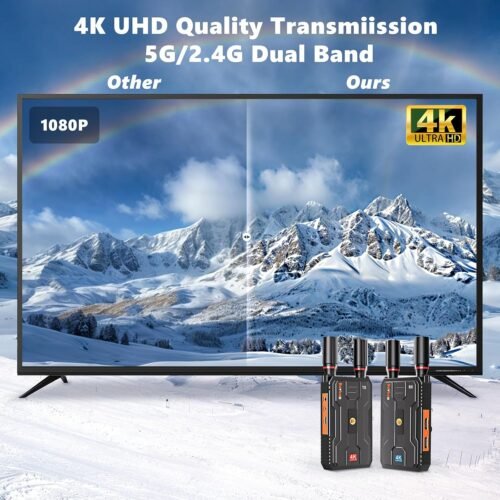 Wireless HDMI Transmitter and Receiver 4K: Plug&Play HDMI Wireless Extender Kit, 5G 820FT HDMI Sender and Receiver with Loopout for Streaming Video and Audio to Monitor from Laptop/PC, Audio Interface - 이미지 4