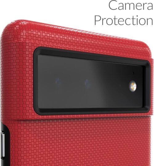 Crave's Dynamic Duo: Shockproof Red Case for Google Pixel 6 - 이미지 3
