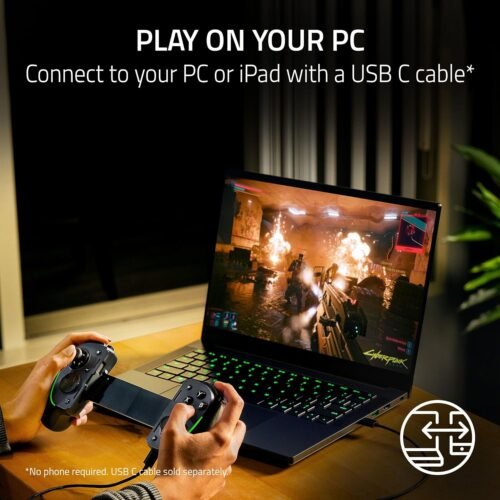 Razer Kishi Ultra Gaming Controller for Android, iPhone 15 & 16 Series, iPad Mini A17 Pro & 6 (USB C): Pro Controls - Ergonomic Grip - Stream PC, Xbox, PS5 Games on Mobile, Phone, Tablet - Chroma RGB - 이미지 6