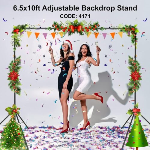 LINCO Lincostore Backdrop Support Stand Kit 10x6.5ft Adjustable Photography Studio Photo Background Support System with Carrying Bag for Green Screen Muslin, 4171 - 이미지 2
