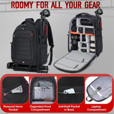 "Ultimate RAINSMORE DSLR Backpack: Your Stylish and Secure Photography Companion" - 이미지 3