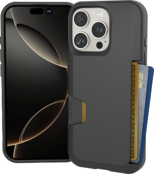 "Ultimate Wallet Slayer: Slim & Protective iPhone 16 Pro Case with Discreet Card Holder – Black Tie Edition"