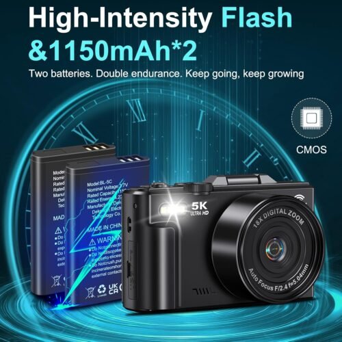 "Capture Every Moment: The Ultimate 72MP 5K Vlogging Camera with 180° Flip Screen and 18X Zoom!" - 이미지 8