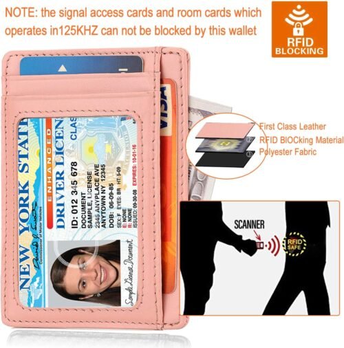 Chic RFID-Blocking Leather Wallet: Your Stylish Minimalist Companion for Women - 이미지 5
