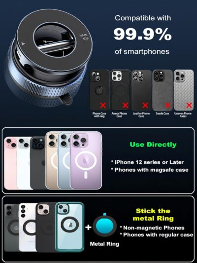 Revolutionary 360° Magnetic Phone Mount: Your Ultimate Hands-Free Solution for Cars, Gyms, and More! - 이미지 8