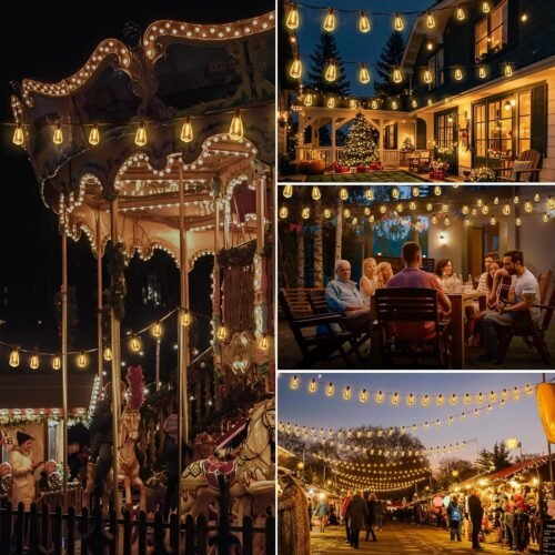 "Transform Your Outdoor Space: 100 FT Dimmable LED Edison String Lights for Magical Gatherings!" - 이미지 8
