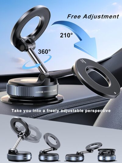 Revolutionary 360° Magnetic Phone Mount: Your Ultimate Hands-Free Solution for Cars, Gyms, and More! - 이미지 6