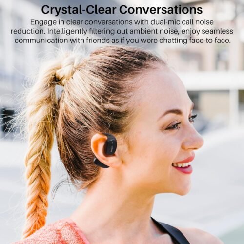 TOZO OpenEgo True Wireless Open Ear Headphone, 5.3 Bluetooth Sport Earbuds with Earhooks for 80H Playback with Digital Display, 32 EQ Modes Dual Mic Clear Call Sweat-Proof for Running Workout Black - 이미지 9