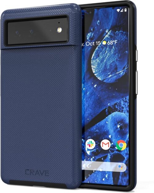 Crave Dual Guard for Google Pixel 6, Shockproof Protection Dual Layer Case for Google Pixel 6 - Navy