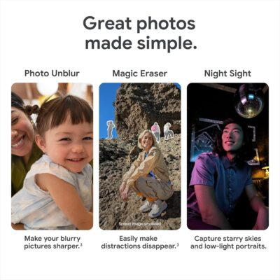 Unlocked Sea Blue Google Pixel 7a 5G (128GB) - Renewed & Ready for Adventure! - 이미지 3