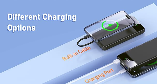 SABANI Portable Charger 35000mAh Power Bank - Portable Battery with 4 Built in Cables, 22.5W Fast Charging Battery Pack Compatible with iPhone 16 15 14 13 Samsung Android Phone etc (1 Pack, Black) 12 SABANI Portable Charger 35000mAh Power Bank - Portable Battery with 4 Built in Cables, 22.5W Fast Charging Battery Pack Compatible with iPhone 16 15 14 13 Samsung Android Phone etc (1 Pack, Black)-