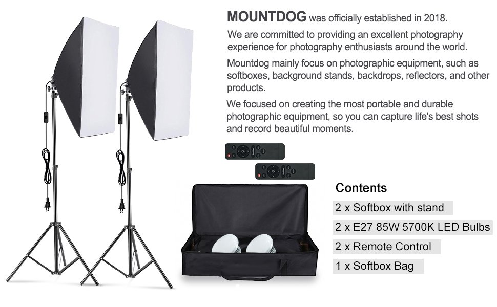 Illuminate Your Creations: MOUNTDOG 2-Piece Softbox Lighting Kit for Stunning Portraits and Products 15 Illuminate Your Creations: MOUNTDOG 2-Piece Softbox Lighting Kit for Stunning Portraits and Products-