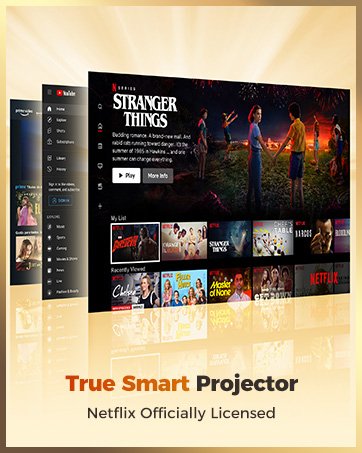 EAZZE D1 Smart Projector with WiFi and Bluetooth, Netflix-Officially-Licensed, Auto Focus & Keystone, DoIby Audio, Zoom, Native 1080P Movie, Portable Outdoor Mini Projector, White 14 EAZZE D1 Smart Projector with WiFi and Bluetooth, Netflix-Officially-Licensed, Auto Focus & Keystone, DoIby Audio, Zoom, Native 1080P Movie, Portable Outdoor Mini Projector, White-